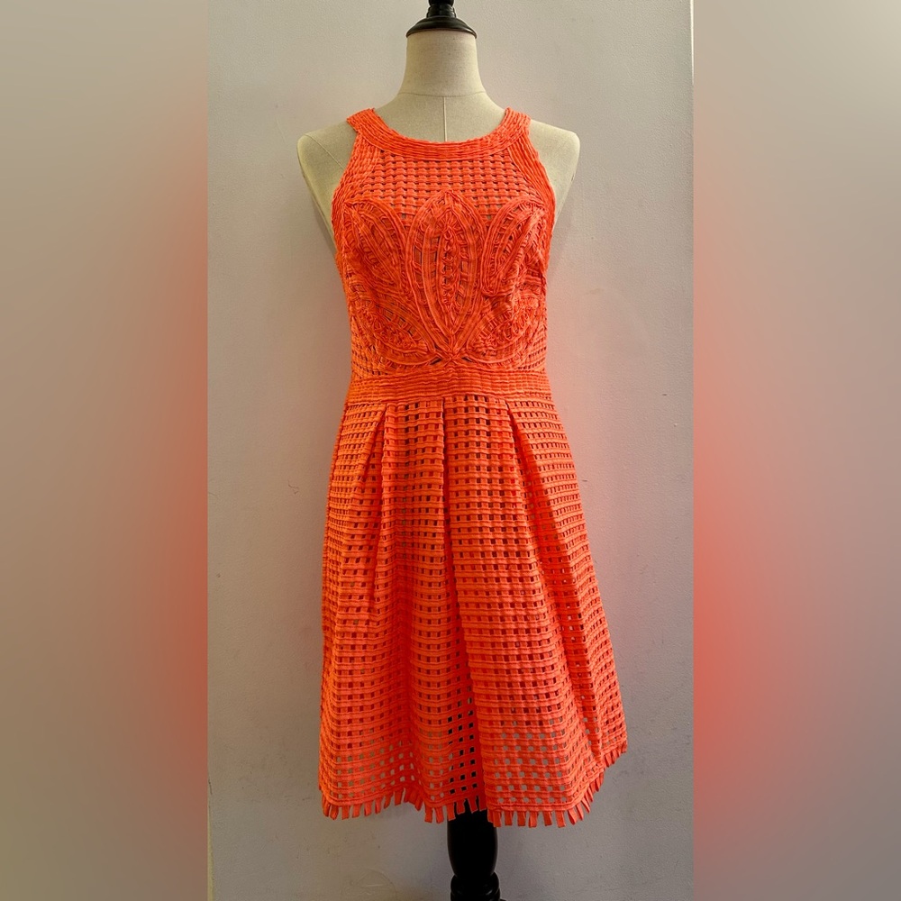 Baraschi neon tangerine dress